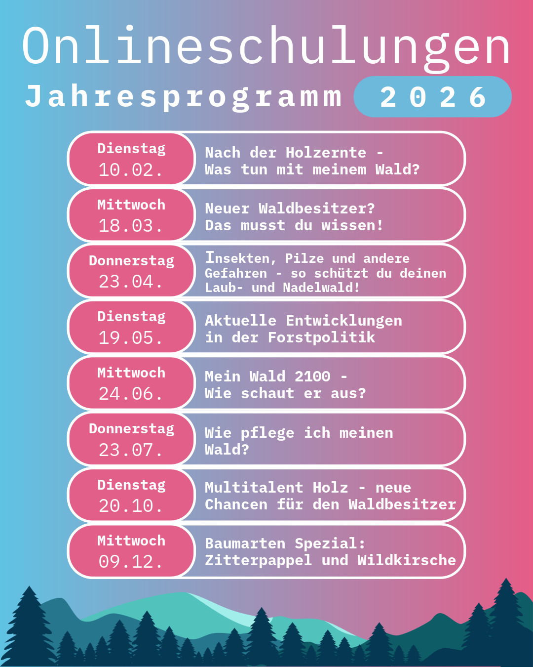 Jahresprogramm Online 2026